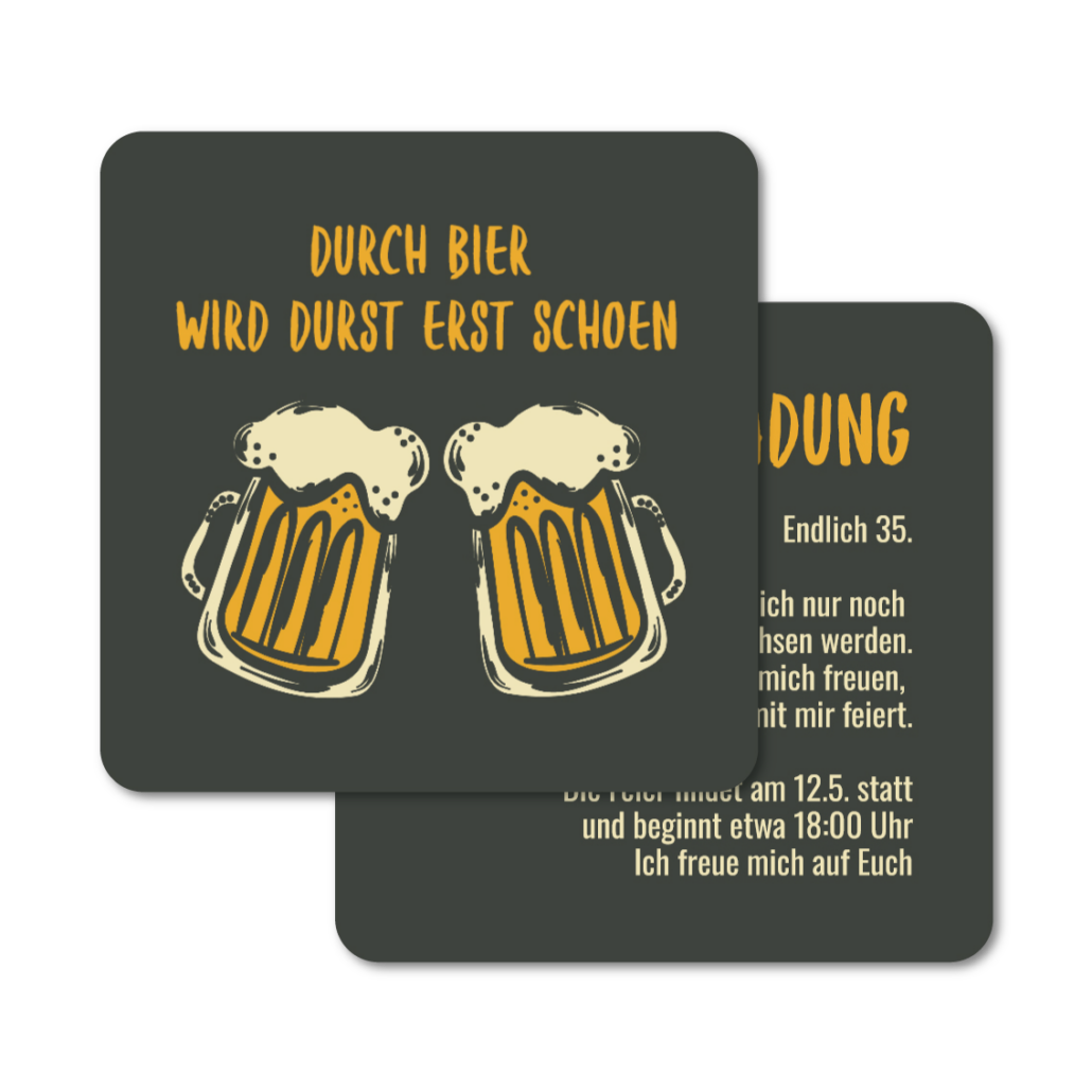 Bierdeckelscout Bierdeckel drucken, direkt 1fach gestalten