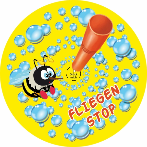 Fliegenstop-Bierdeckel mit Trinkhalm-Loch